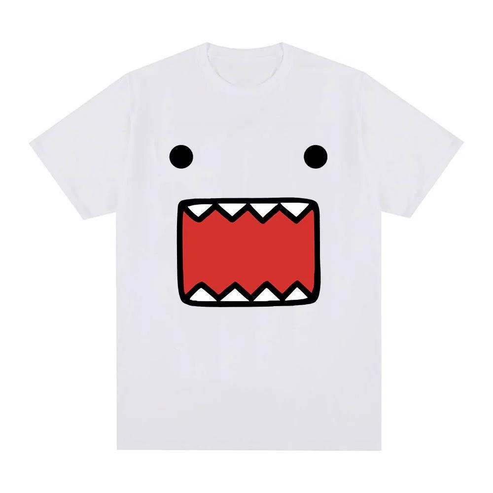 Retro Domo Kun Gun Cartoon Printed Cotton Daily Use TShirt For Unisex Unisex Mascot Fashion Casual Loose Short Sleeve