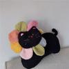 Cute Cat Embroidered Plush Cushion For Sofa Lounge Decor Girls Gift