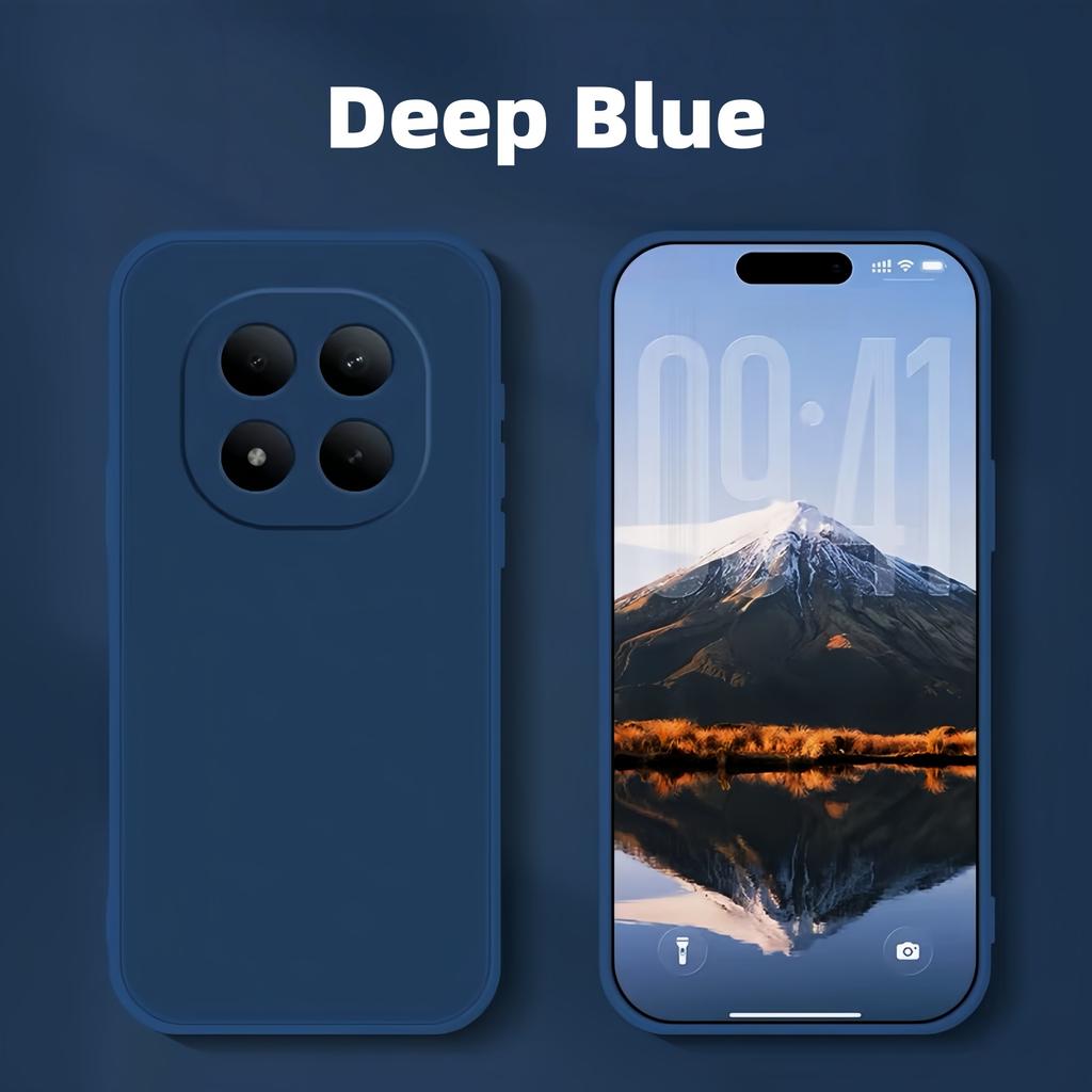 Noble Fashion Solid Colour Shockproof Protective Liquid Silicone Case For Redmi Note 14 Pro Plus 5G/4G