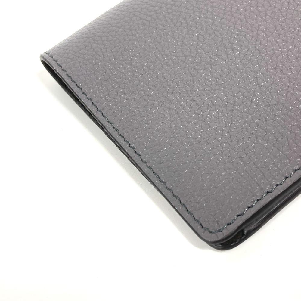 FENDI logo Cover Stationery passport case Leather gray