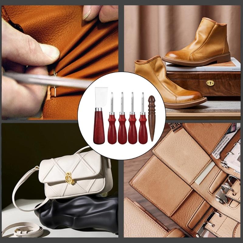 Leather Edging Skiving Beveler Metal Leather Skiver Tool Leather Cutting Trimmer Tool Wood Leather Edging Burnisher