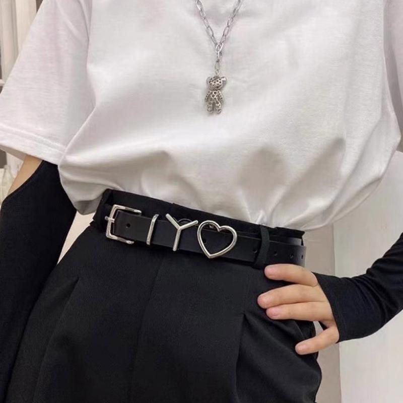 Waist Strap for Women PU Leather Adjustable IYO Buckle Waist Chain Hip Hop Jean Chain Women Summer Skirt Dress Decors