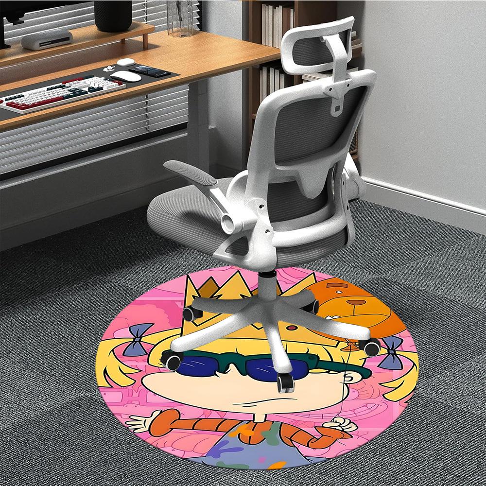 

1pc Rugrats Office Round Area Rug, Under Office Chairs Bedroom Living Room Home Decor, Room Deco, Available in Various Sizes164 80cm by 80cm