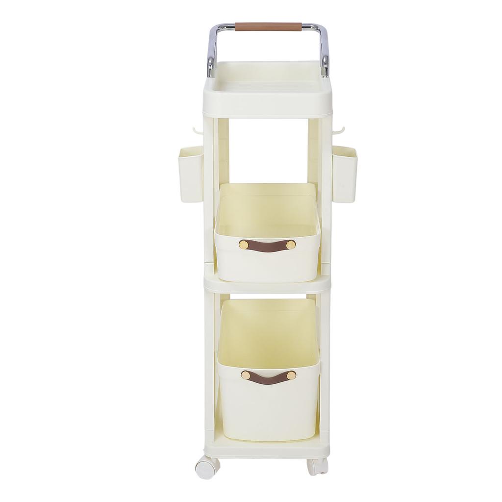 Rolling Utility Cart with Wheels Multi Functional Storage Trolley for   Living Room Kitchen Movable Storage