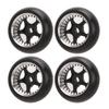 4pcs RC Tire 5 Pointed Star Aluminum Alloy Strong Cushioning Glossy RC Drift Tire for 1 28 for K969 for K989 for P929