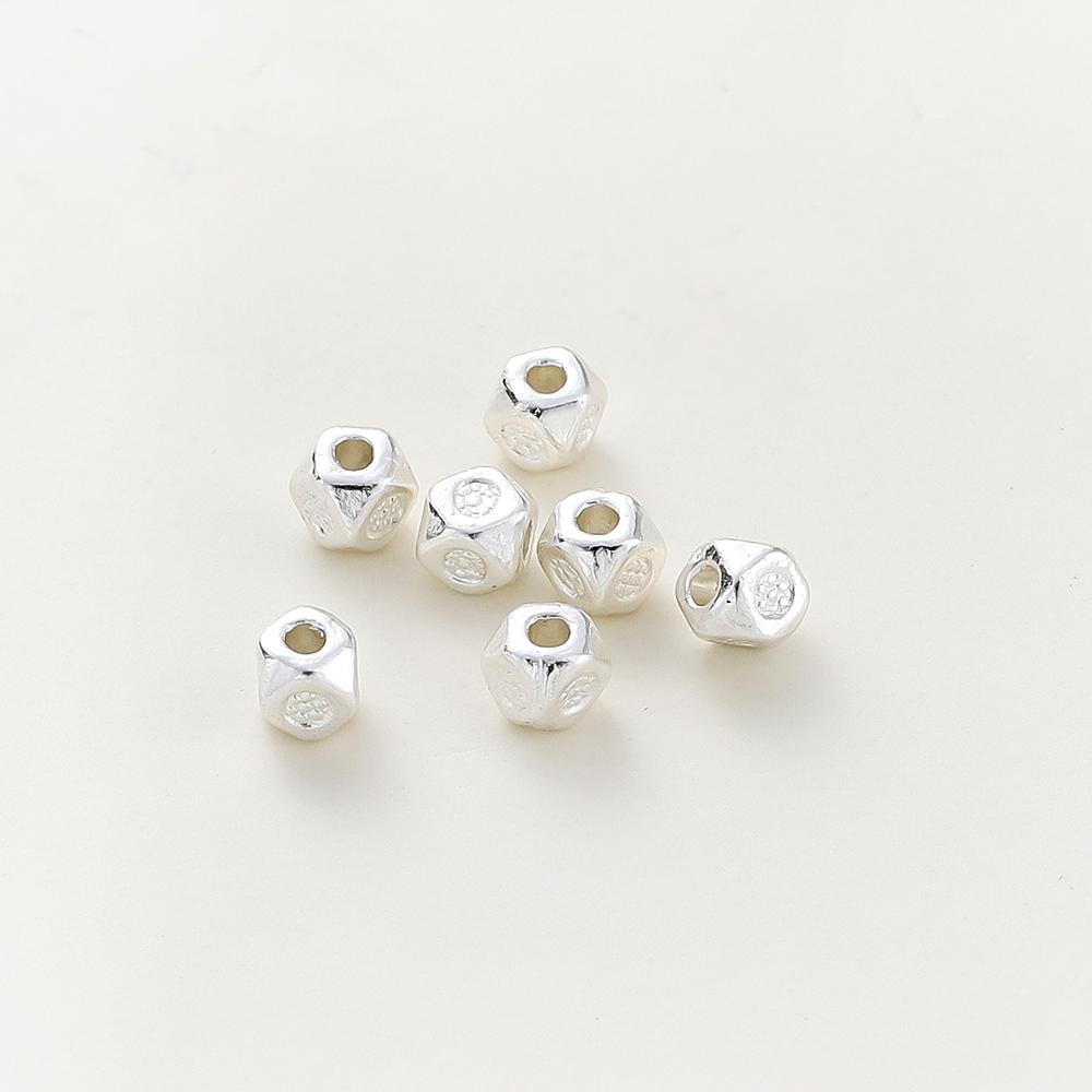 20PCS 14K 18K Gold Plated Brass Round Square Cross Flowers Beads Spacer Beads Jewelry Making Supplies DIY Necklaces Findings