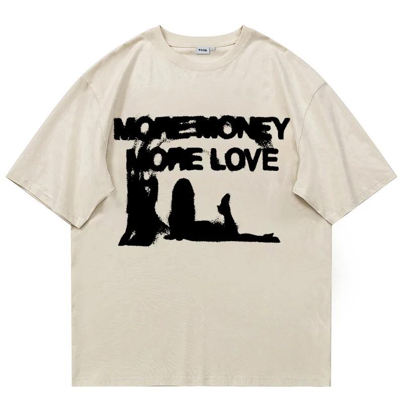 Women Tshirt Oversized Cotton Letter Y2k Streetwear Hip Hop Korean Harajuku Vintage Graphic Short Sleeve Tops Aesthetic Clothing