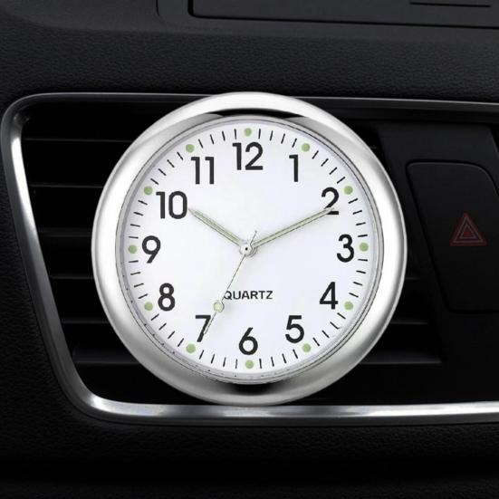 Zegar samochodowy 40mm Metalowy ze stopu Dekoracja deski rozdzielczej ze świecącą tarczą Zegarek motocyklowy