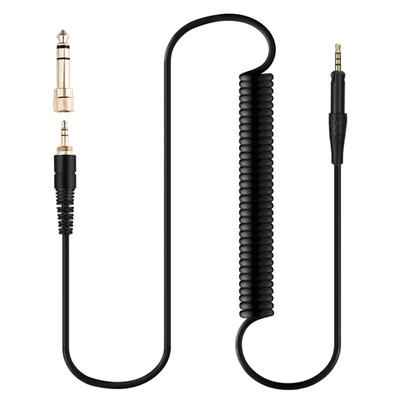 Earphone Wire 3.5mm Extended Coiled Spring Cable for HD6 HD7 HD8 Headset Repairing Wire Pull Resistance