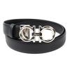 Excellent Belt Gancini Buckle Leather Black CS-23B559 Used