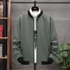 Men's Jacket Men's Baseball Collar Thin Jacket Closed Sleeve Casual All-Match Jacket Men's Thread Hem Autumn Top Pure