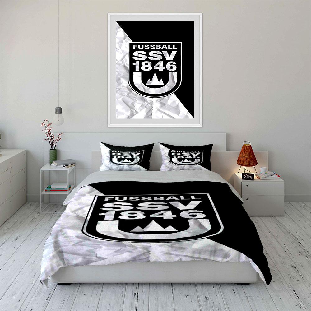 "Fussball SSV 1846 Logo Design" Print Bedding Set Duvet Cover Pillowcases (1* Duvet Cover 2* Pillowcases Do Not Include Comforter)