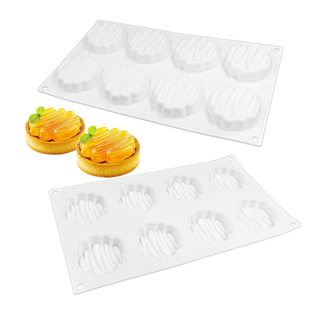 8-Cavity Round Colorful Tower Silicone Mold - French Mousse Cake Dessert Baking Decoration Tool