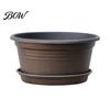 Resin Planters for Bulbs Bulb Plant Pot with Saucer, 10 Inch 13 Wide Flowerpot Sturdy Lilies Drainage Holes, Indoor Outdoor Planter Tulips