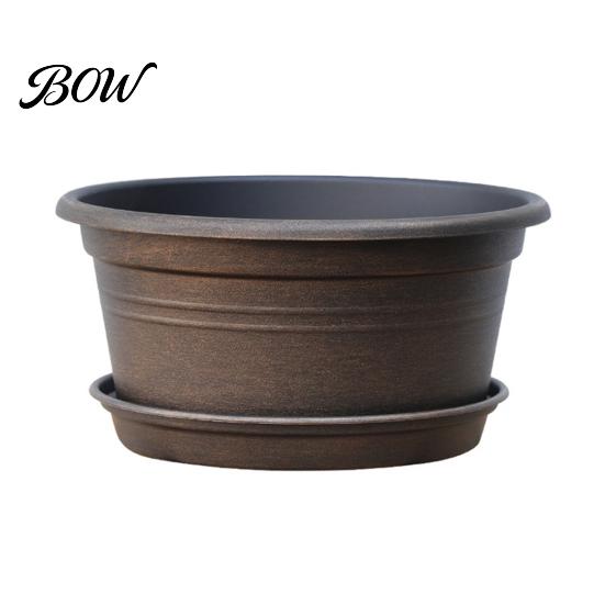 Resin Planters for Bulbs Bulb Plant Pot with Saucer, 10 Inch 13 Wide Flowerpot Sturdy Lilies Drainage Holes, Indoor Outdoor Planter Tulips
