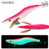 FSDZSO Luminous Squid Lure Size 3.5/3.0/2.5 with Lead Head for Fast Current and Deep Water.