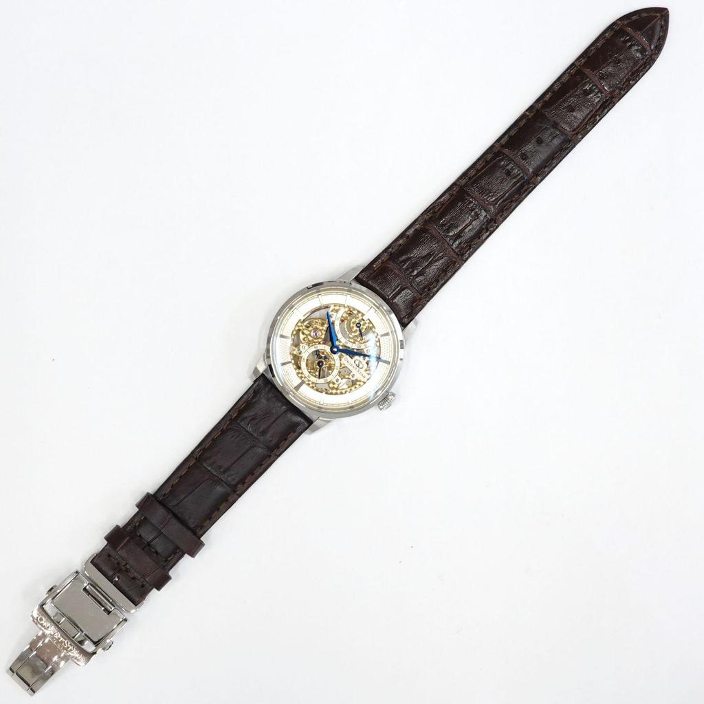Used ORIENT STAR F8B6-UAA0 Skeleton Power Reserve Men's Manual Winding SS/Leather