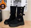 Fashion Women's new spring autumn single boots retro midsole thick soled short boots simple comfortable versatile women's shoes