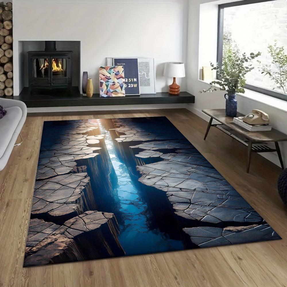 3D-Illusionsteppich mit tiefem Lochdesign für Spielzimmer, Wohnzimmer, Schlafzimmer, Lounge-Bereich und Couchtisch