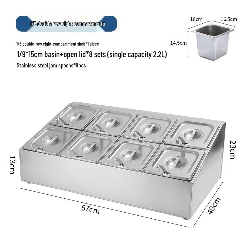 Stainless Steel Condiment & Ingredient Organizer