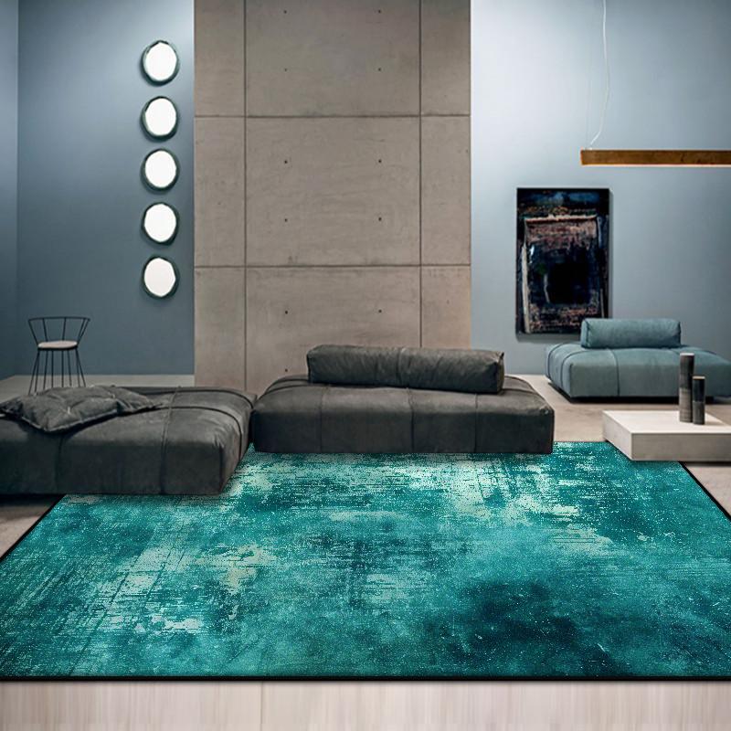 Tmavě modrý abstraktní koberec obývací pokoj snadno čistitelný dekorace pod pohovku stolní koberečky velká plocha ložnice šatna podložka na podlahu protiskluzová