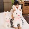 Emulational Rabbit Plush Toys Little Bunny Figurine Doll Girlfriend Scarf Rabbit Children Gift Desk Living Room Car Interior Decoration Fashion Girl