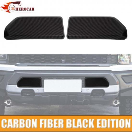 Carbon Fiber Front Bumper Guards Pads End Caps Cover for + Ford F-150 Raptor