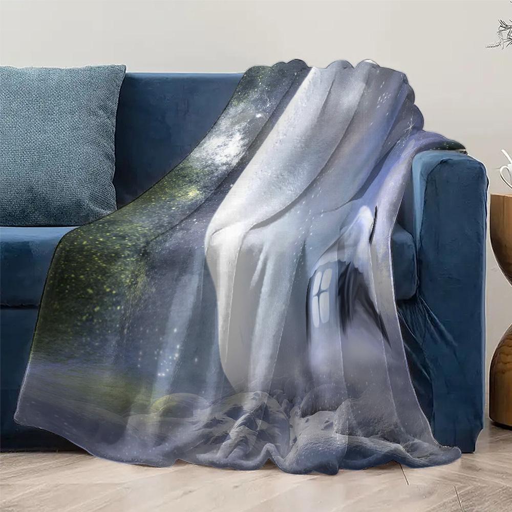 Tuniu Landscape Water Reflection Sofa Bed Blanket Throw for Living Room Bedroom Decoration