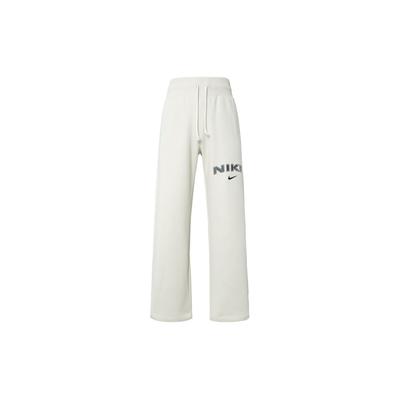 Sportbekleidung Phoenix Fleece Logo FW24 Markenmuster Kordelzug Mittelhoch Gerades Bein Freizeithose Damenunterteile Off-White FV7685-104
