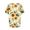 Women's Fashion Printed Pattern Button Down Chest Pocket Short Sleeve Shirt