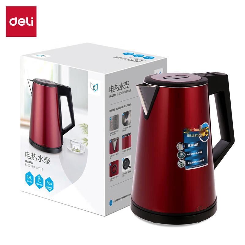 Deli 0767 1.5L Stainless Steel Insulated Kettle