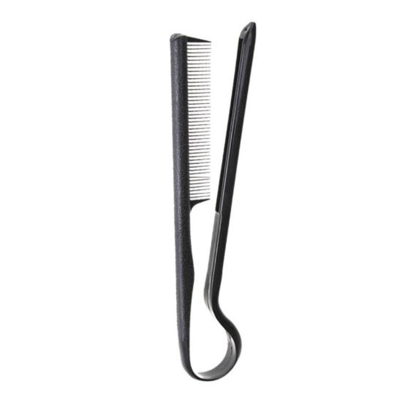 Hair Comb V Shape Clip-Type Multi-purpose Comfortable Grip Anti-slip Hair Straighten Reusable Salon Comb Hold Tongs Hair Styling Tools for Barber Shop