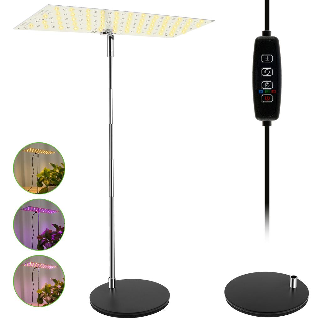 Grow Lights 72LEDs Full Spectrum Vegetation Light 3 Light Modes 10-Level Adjustable Gooseneck Halo Plant Grow Floor Lamp