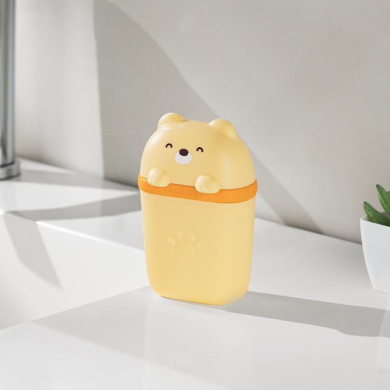 Cute Cartoon Soap Box With Bow For Travel Bathroom Soap Dishes Portable Sealed Drainage Soap Case Organizer Home