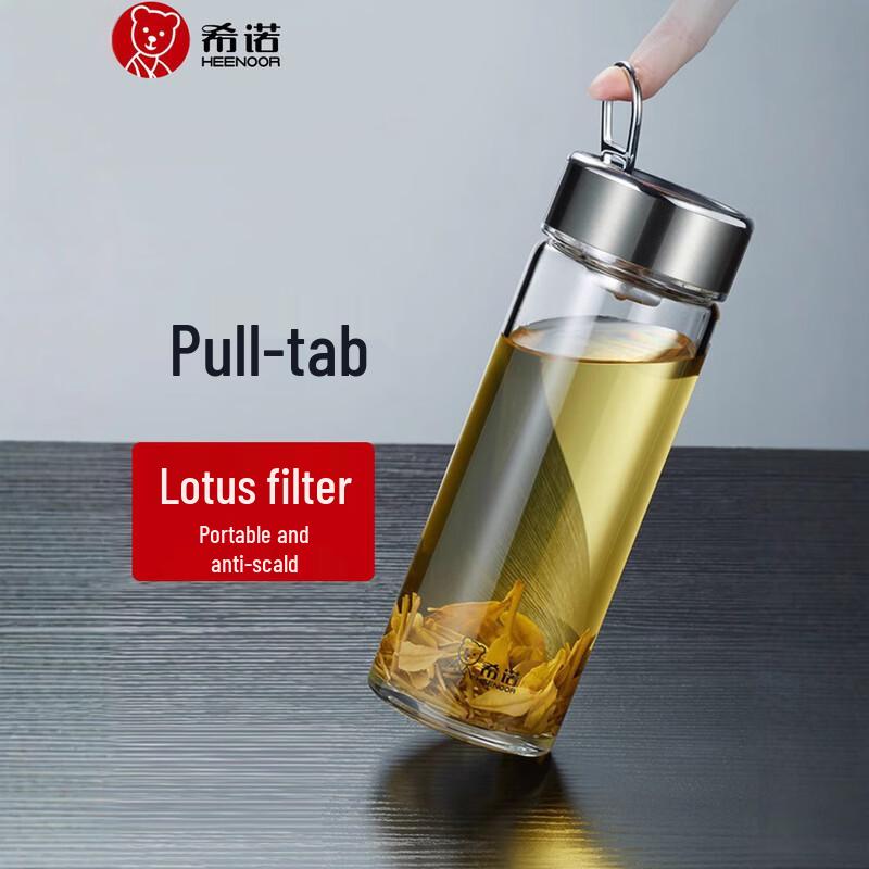 Xinuo Portable Heat-Resistant Glass Bottle with Loop
