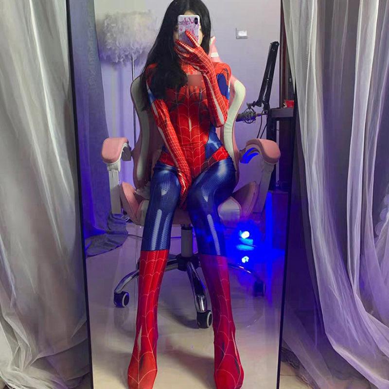 Sexy Lingerie Cosplay Spider-man Uniform Passion Game Jumpsuit Open Without Uniform