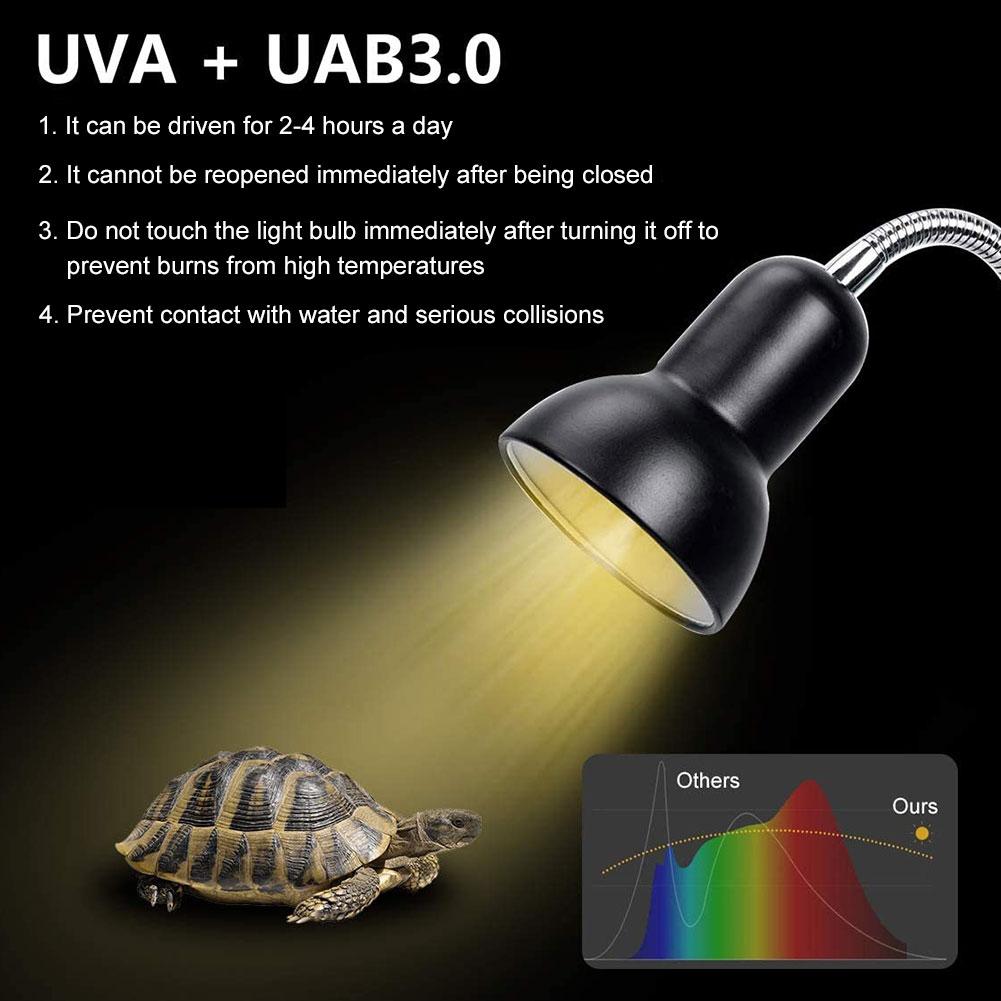 Wärmelampe für Reptil Schildkröte Aquarium Tank Heizlampen Halter mit Klemme Amphibien Reptil Lichtständer für Schildkröte/Schlange/Eidechse