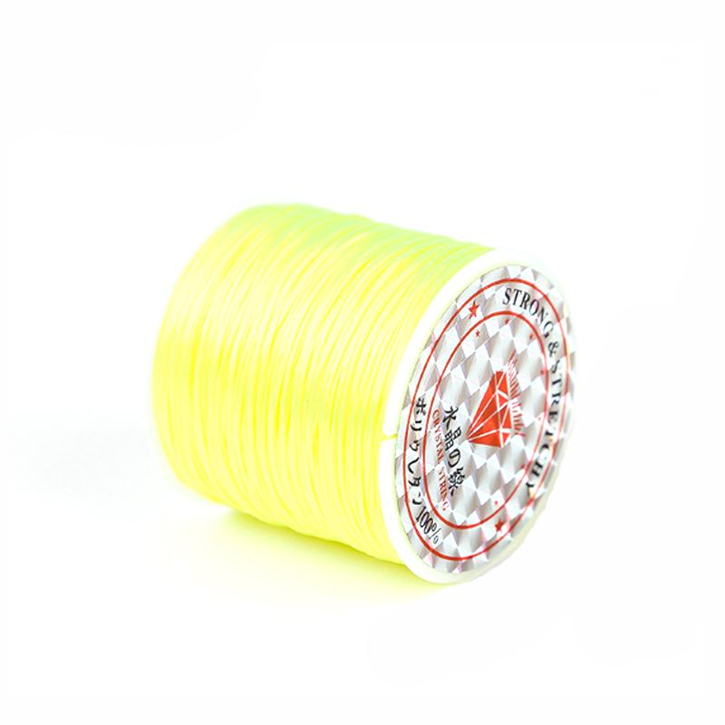 1 Roll Transparent Elastic Crystal Line Beading Cord for Jewelry Making and Garment Accessories