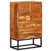 5 Drawer Chest of Drawers in Natural Finish 55 x 30 x 90 cm Solid Acacia Wood