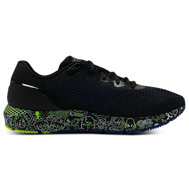 Under Armour HOVR Sonic 4 Zapatillas de Running Cómodas Versátiles de Caña Baja para Hombre Zapatilla Negra Verde 3025208-001