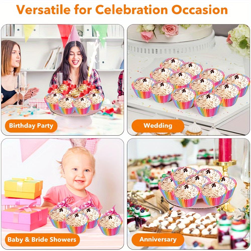 100 Stück Weihnachtsmuffin-Papierförmchen Muffin-Cupcake-Förmchen Weihnachtsmann Weihnachtsbaum-Muster Frohe Kuchenform Backparty-Dekorationen
