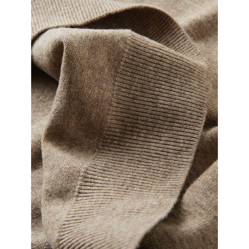 Great Product! 100/100% Wool! Foreign Trade Tail Goods Men's Autumn and Winter Clothing Warm Half Zipper Knit Sweater