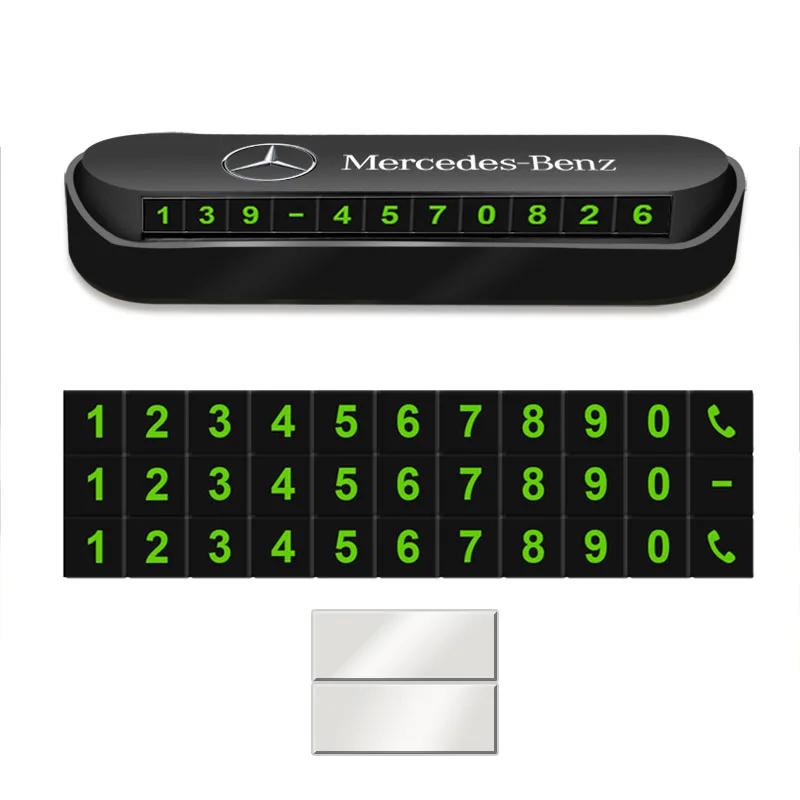 OLV5 1Pcs New Car Temporary Parking Card Plate Badge Car Stickers For Mercedes Benz GLE63 CLS63 GLC63 W204 W205 C63 W212 W213