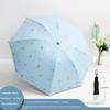 Fresh Print Umbrella Female Student Foldable Sunny and Rainy Dual-Use Thickened Sun-Proof UV Protection Sun Umbrella