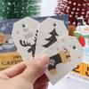50PCS DIY Kraft Paper Xmas Decoration Christmas Labels Gift Wrapping Kraft Tag Hang Tags