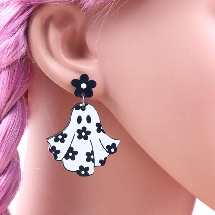Flower Spirit Drop Earrings Jewelry Fashion Y2K Halloween Acrylic Earrings