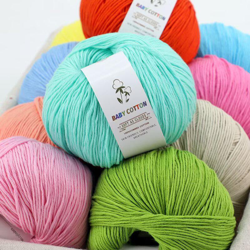 Pure Xinjiang Cotton Yarn for Children's Knitting and DIY Crochet Projects