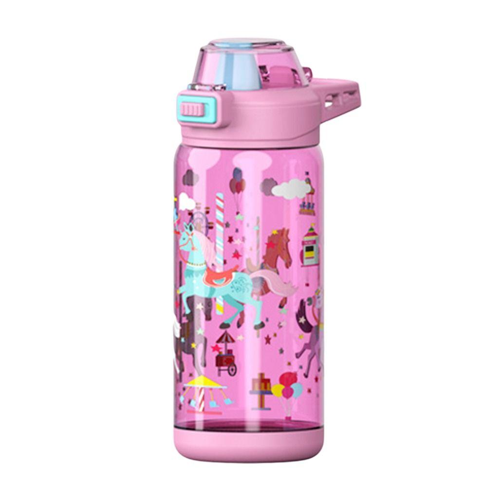 600ML Large Capacity Kids Summer Water Bottle Cute Sippy Cup Creative Water Cup School