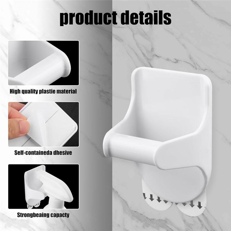 M-Modern-Spray Bottle Hanger, Wall Mount 8Pcs Bottle Holder, No Damage Strong Adhesive Bottle Hooks, Spray Bottle Rack