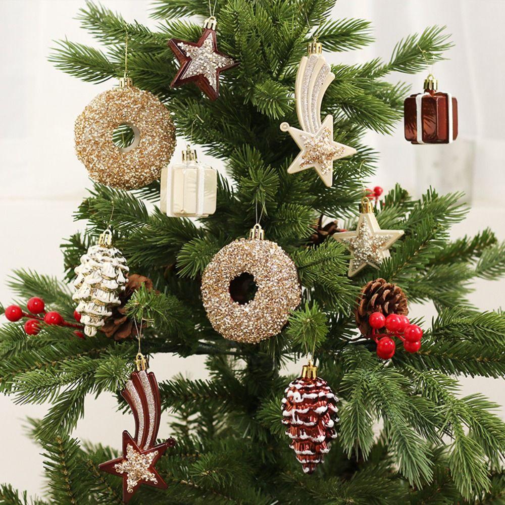 Kawaii Christmas Tree Decorative Set Cartoon Xmas Tree Delicate Pendant  Desk